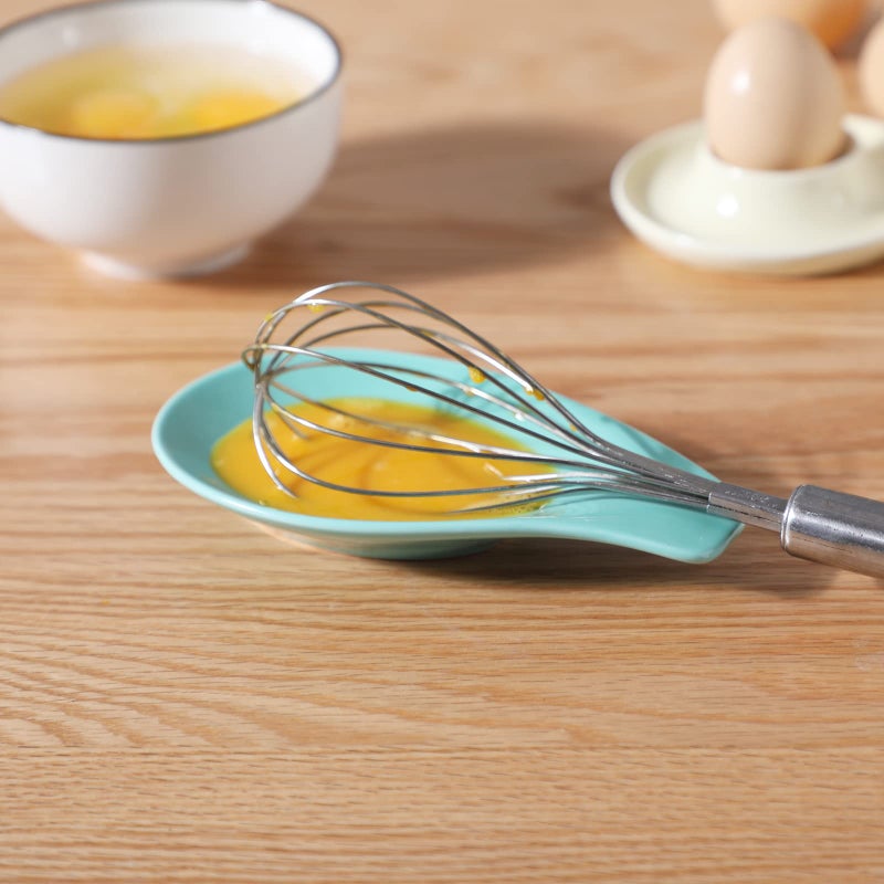 ONTUBE Ceramic Spoon Rests for Buffet Table Set of 5, Sauce Dish Resting Cooking Spoons Holder for Home and Kitchen, 6.5 Inch MixColor - Image 3